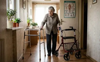 Balkonik, chodzik, rollator. Który sprzęt pomoże seniorowi wrócić do samodzielnego chodzenia