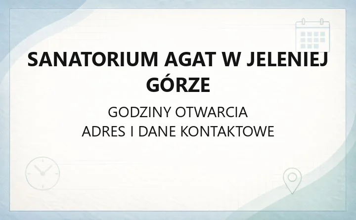 Sanatorium Agat w Jeleniej Górze - kontakt, cennik, zabiegi i rezerwacja