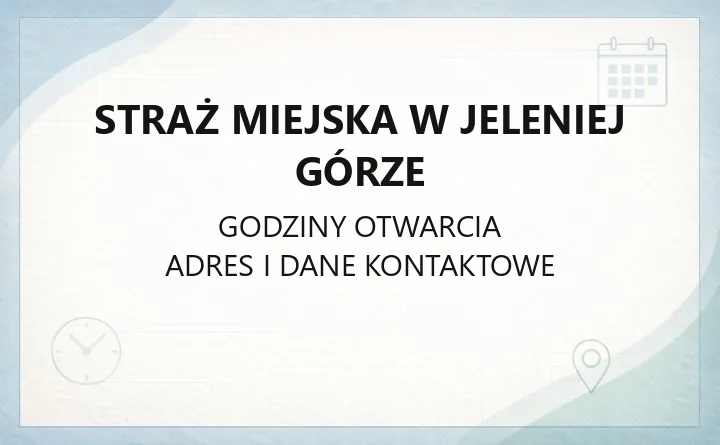 Straż Miejska w Jeleniej Górze - kontakt, dzielnicowi, mandaty i holowanie