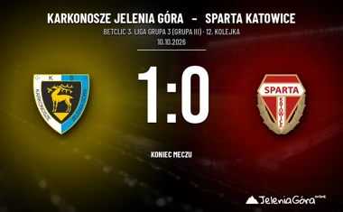 [PIŁKA NOŻNA] Karkonosze Jelenia Góra – Sparta Katowice 1:0 w Betclic 3. Lidze Grupie 3 (Grupa III). Lider zatrzymany w 85. minucie