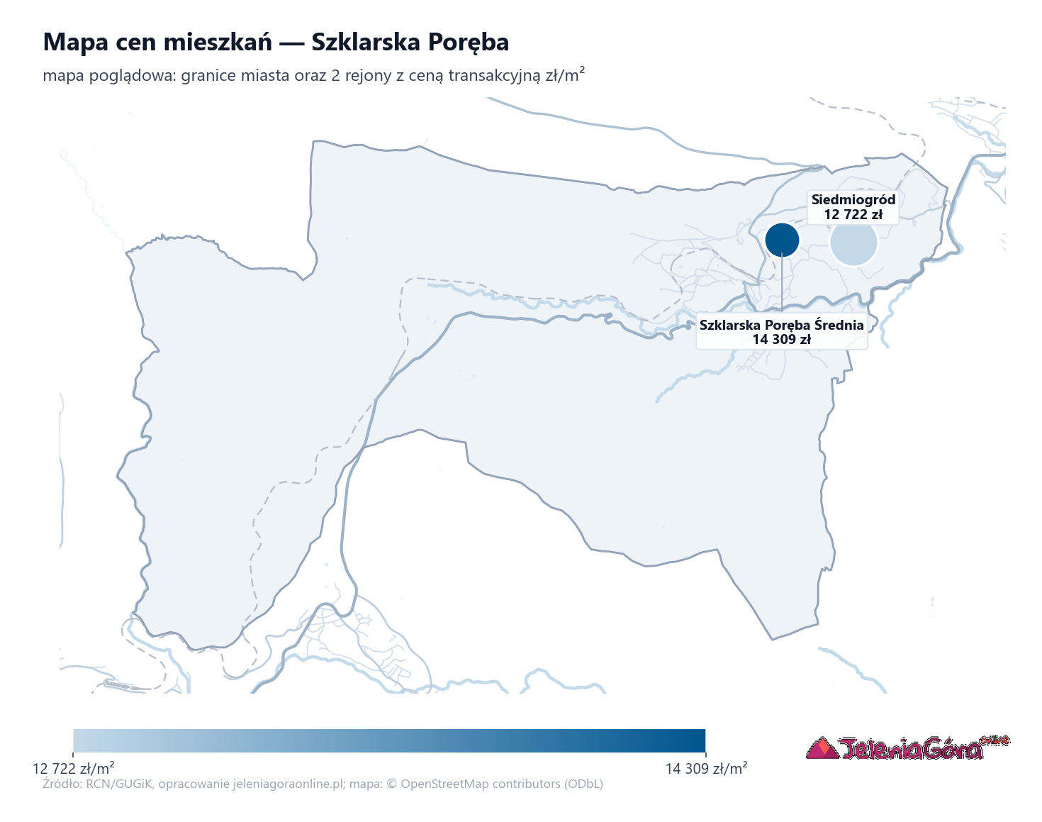 Mapa cen mieszkań - Szklarska Poręba