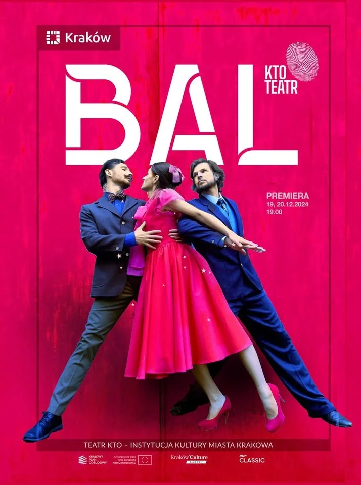 Obrazek przedstawia grafikę promocyjną wydarzenia Spektakl „Bal” w ramach 52. Jeleniogórskich Spotkań Teatralnych