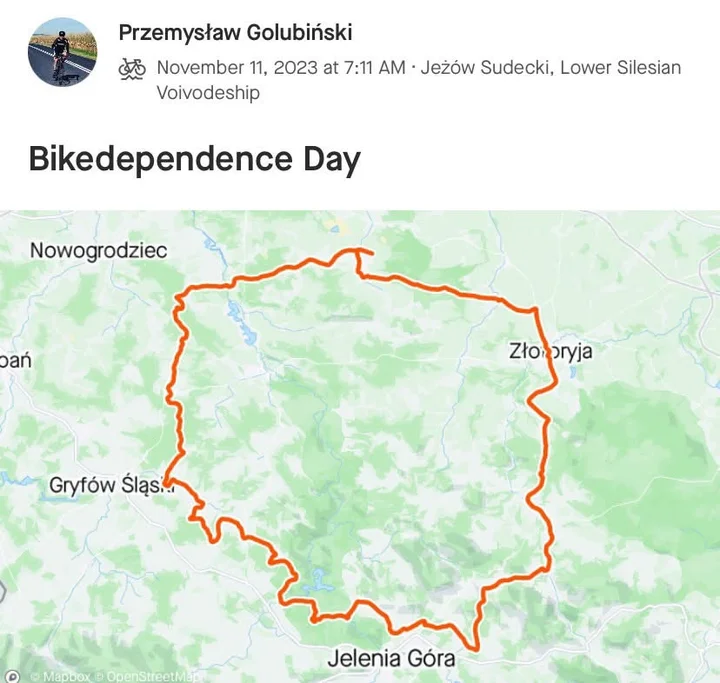 Grafika promocyjna wydarzenia Bikedependence Day — Rowerowy Dzień Niepodległości w Jeleniej Górze