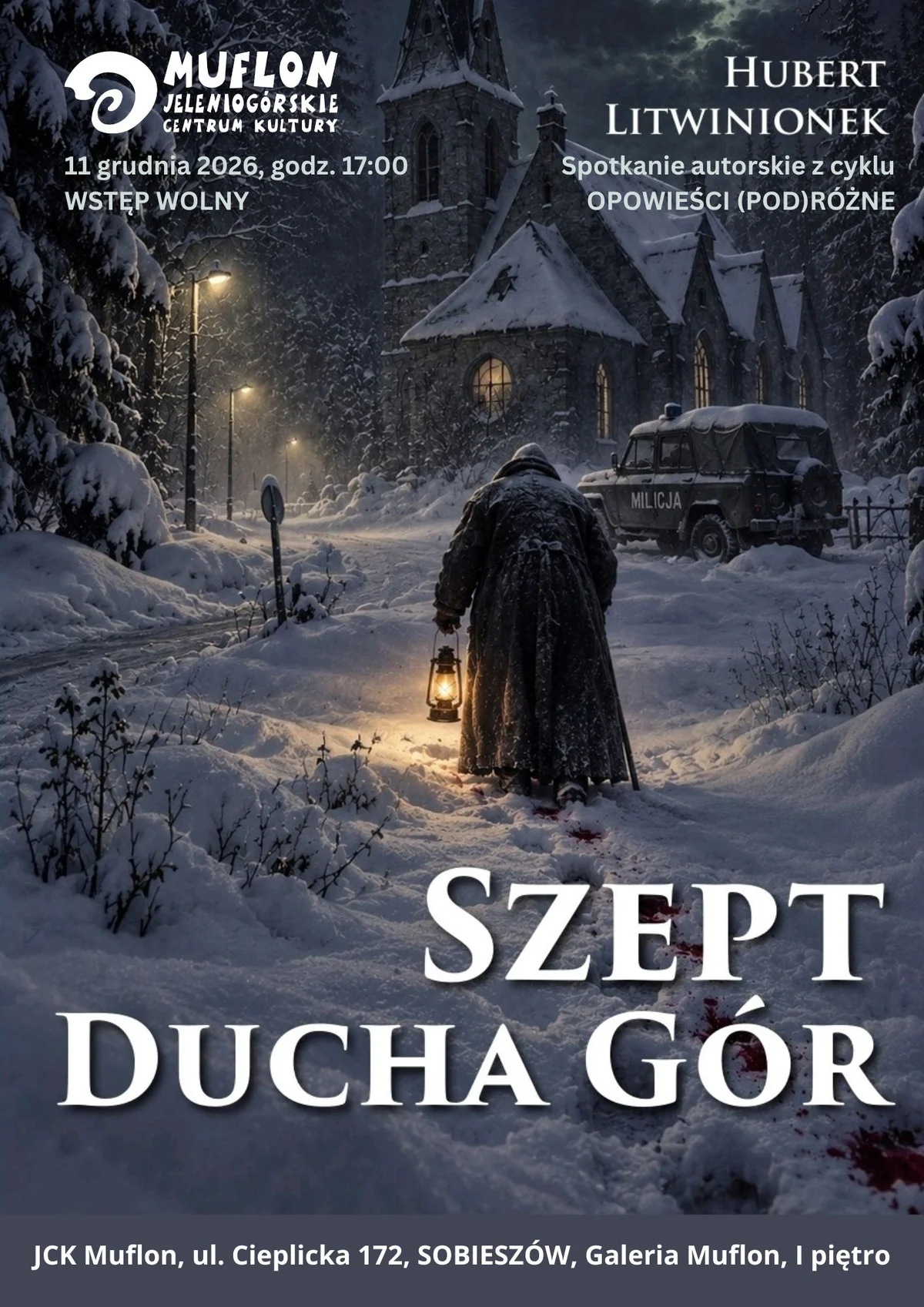 Grafika promocyjna wydarzenia OPOWIEŚCI (POD)RÓŻNE: Szept Ducha Gór – spotkanie autorskie