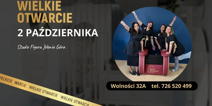 Obrazek przedstawia grafikę promocyjną wydarzenia Otwarcie nowego studia Figura w Jeleniej Górze