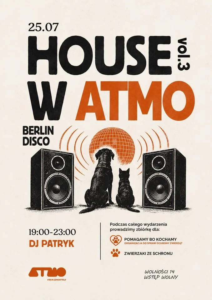 Grafika promocyjna wydarzenia HOUSE VOL.3 | BERLIN DISCO | w Jeleniej Górze