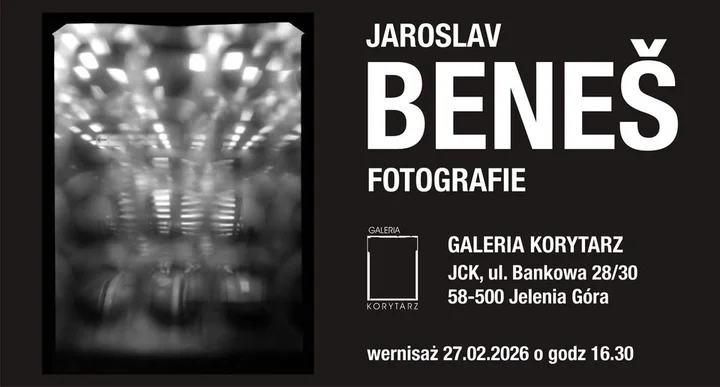 Grafika promocyjna wydarzenia Jaroslav Beneš Fotografie — wystawa i minifestiwal w Jeleniej Górze