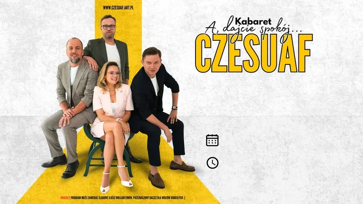 Grafika promocyjna wydarzenia Kabaret Czesuaf — „A, dajcie spokój…” w Jeleniej Górze