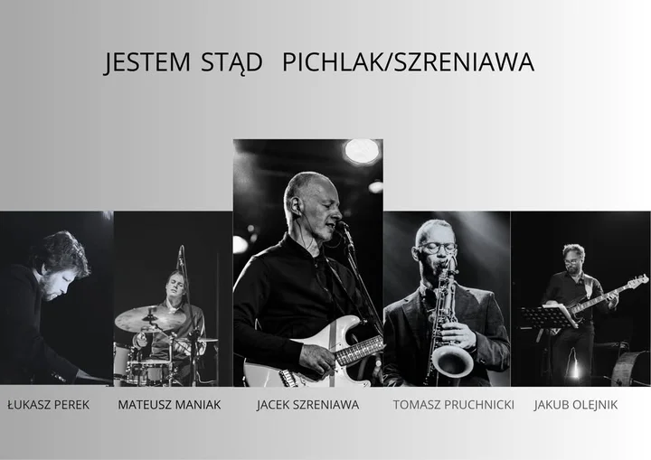 Grafika promocyjna wydarzenia Jestem stąd – PICHLAK/SZRENIAWA: koncert Jacka Szreniawy w JCK