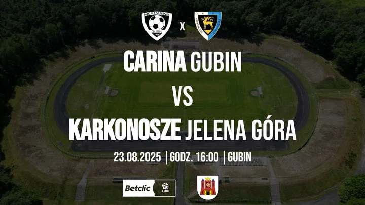 Obrazek przedstawia grafikę promocyjną wydarzenia Mecz siatkówki: MPK Carina Gubin kontra Karkonosze Jelenia Góra