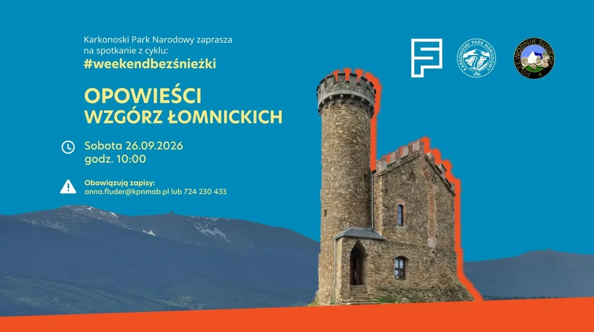 Grafika promocyjna wydarzenia Opowieści Wzgórz Łomnickich
