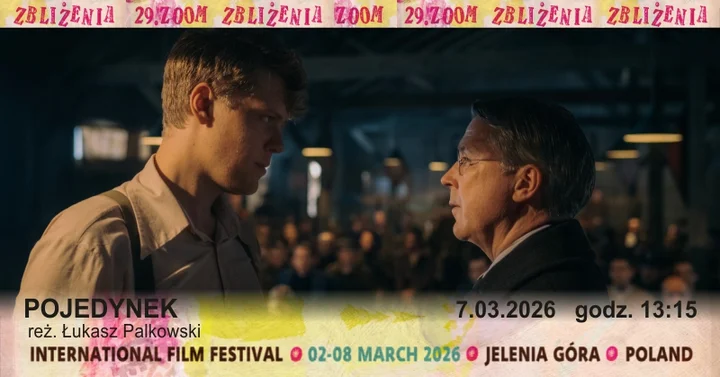 Grafika promocyjna wydarzenia POJEDYNEK — thriller Łukasza Palkowskiego w Jeleniej Górze