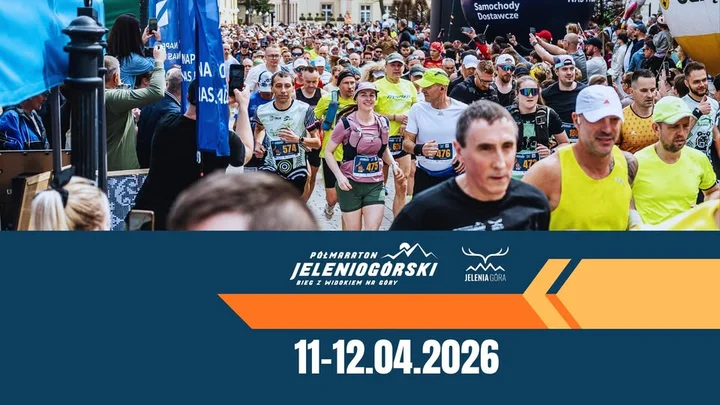 Grafika promocyjna wydarzenia Półmaraton Jeleniogórski 2026 — 14. edycja w Cieplicach