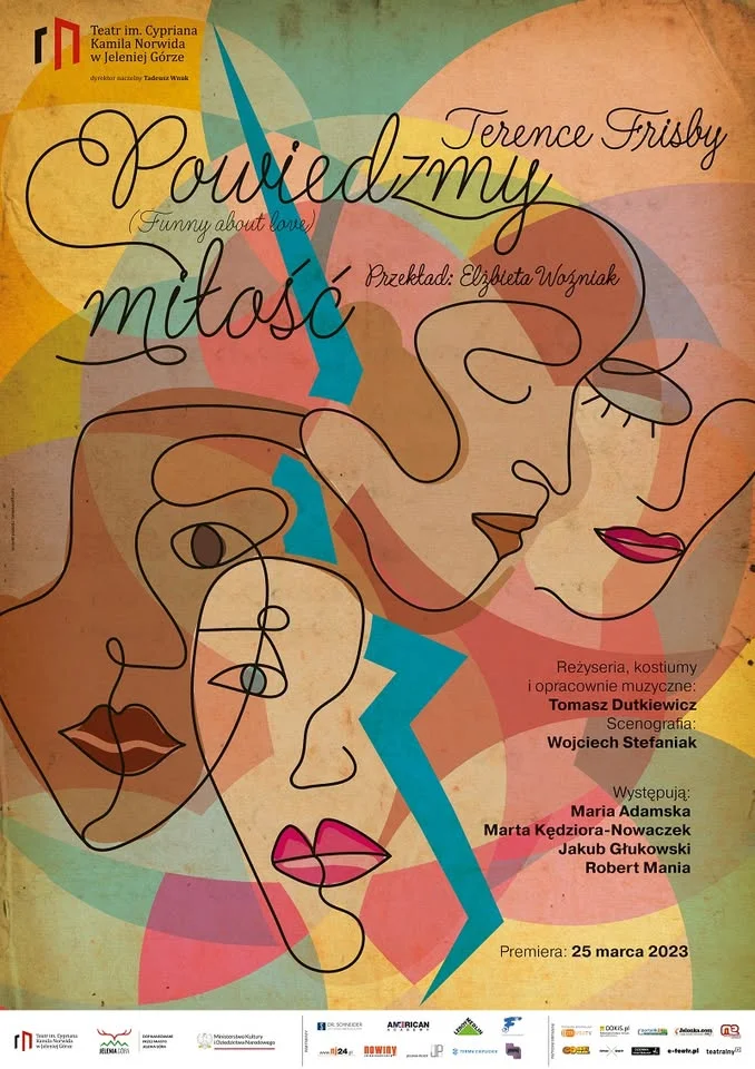 Grafika promocyjna wydarzenia Powiedzmy miłość — premiera w Teatrze im. Norwida