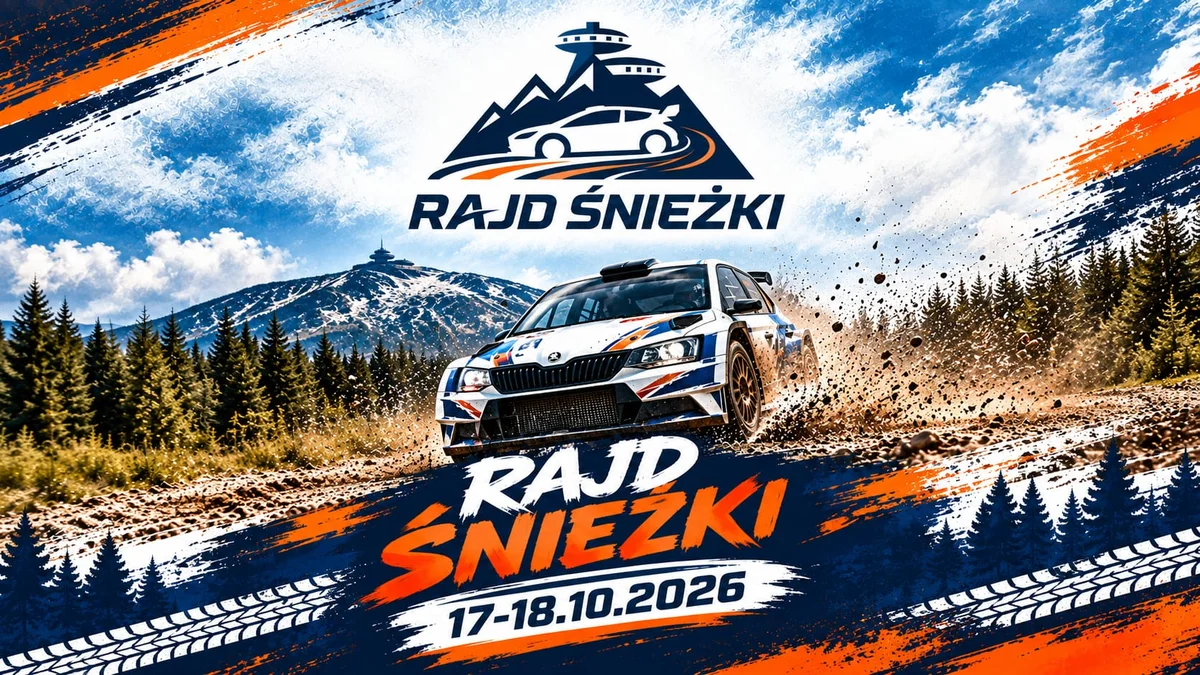 Grafika promocyjna wydarzenia Rajd Śnieżki 2026 w Karkonoszach