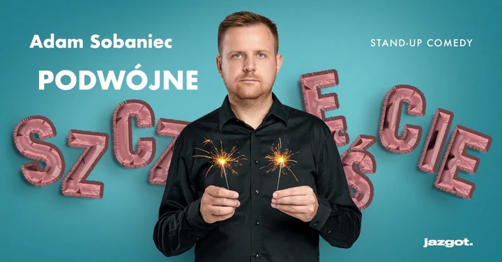 Grafika promocyjna wydarzenia Stand-up: Adam Sobaniec — Podwójne Szczęście (Jelenia Góra, II termin)