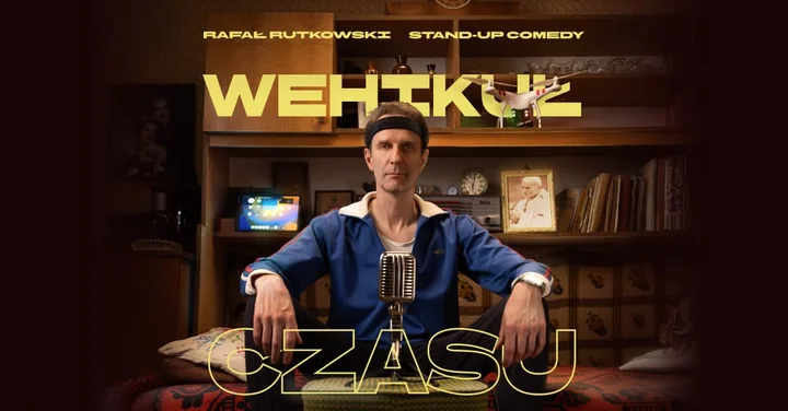 Grafika promocyjna wydarzenia Stand-up Jelenia Góra: Rafał Rutkowski — „Wehikuł czasu”