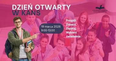 Grafika promocyjna wydarzenia Dzień Otwarty KANS — poznaj Karkonoską Akademię Nauk Stosowanych (19 marca 2026)