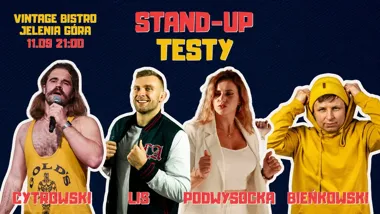 Wieczór stand-up TESTY | Cytrowski | Lis | Podwysocka | Bieńkowski – Jelenia Góra