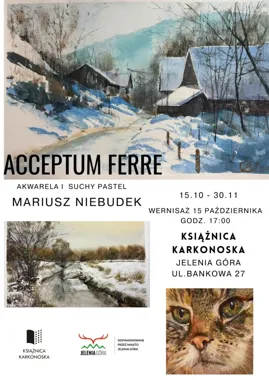 Akwarela i pastel w Książnicy Karkonoskiej - Mariusz Niebudek otwiera własną ścieżkę
