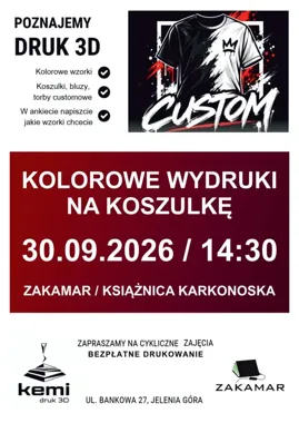 Własny wzór na koszulce? W Jeleniej Górze zrobi go druk 3D