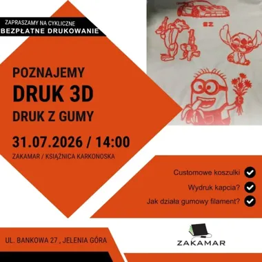 Gumowy druk 3D i customowe koszulki - ZAKAMAR zaprasza