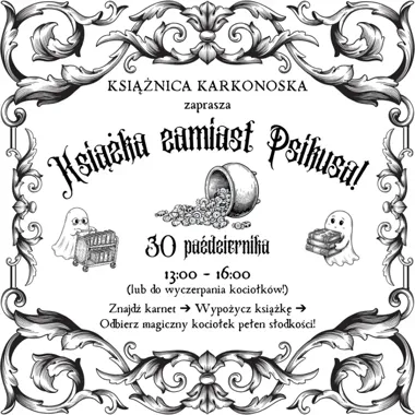 Książka zamiast psikusów - w Książnicy czekają słodkie kociołki