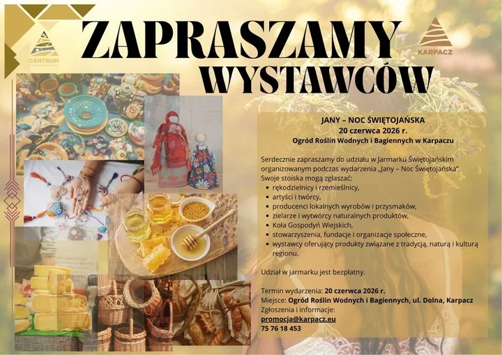 Karpacz szuka wystawców na Jany. Kiermasz stawia na regionalne rzeczy