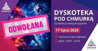 Dyskoteka Pod Chmurką odwołana. Powodem niekorzystna pogoda