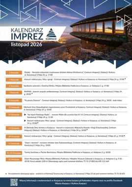 Koncerty, „Dziady” i turniej szachowy. Listopadowy program w Karpaczu