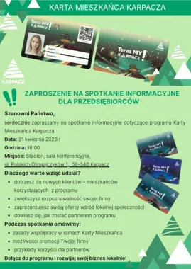 Karta Mieszkańca Karpacza szuka partnerów wśród firm i zaprasza na spotkanie