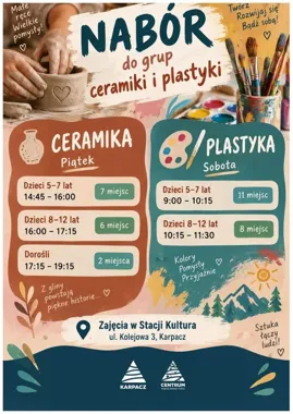 W Karpaczu są jeszcze miejsca na ceramikę i plastykę. Nabór już trwa