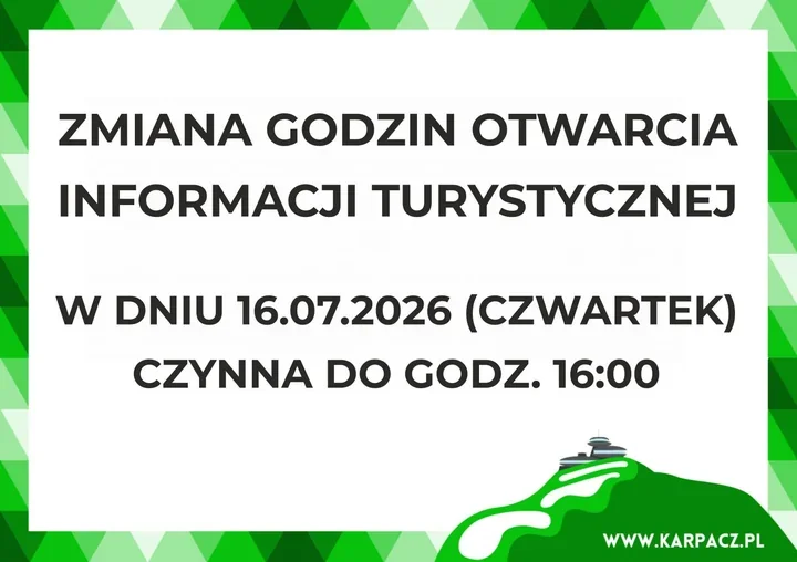 Informacja Turystyczna w Karpaczu krócej otwarta tylko przez jeden dzień