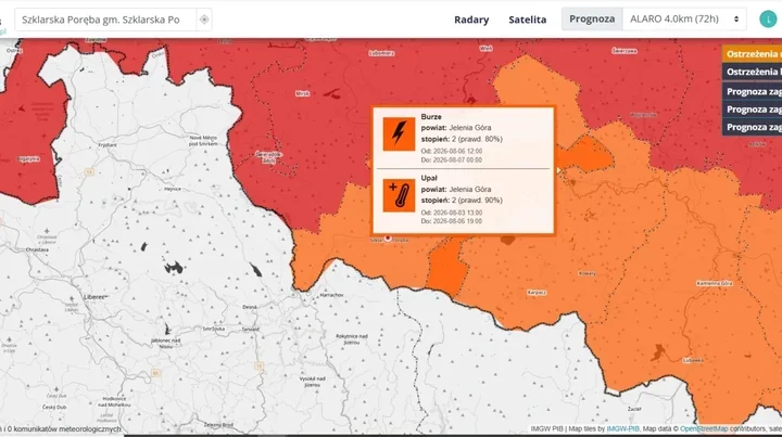 Burze i upał z drugim stopniem zagrożenia. IMGW ostrzega turystów