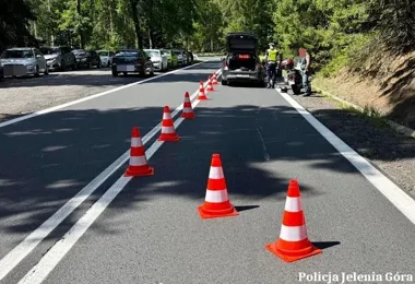 Trzy zdarzenia motocyklistów w powiecie karkonoskim w jeden dzień