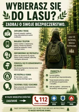 Krótka wyprawa do lasu może skończyć się poszukiwaniami. Policja ostrzega