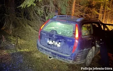 Uciekał przed policją i wpadł w lesie - miał zakaz i narkotyki